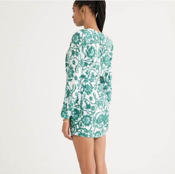 NWT Rumer the Label, sold at Revolve, Bodhi Mini Floral green Dress, $309 Med - Picture 3 of 10